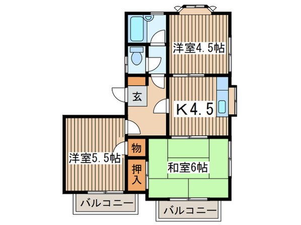 ペアシティ－すみよし台Ａ棟の物件間取画像